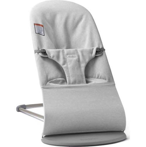 BabyBjorn Bouncer Bliss in Woven Melange Fabric - Light Gray on Light Gray Frame