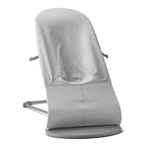 BabyBjorn Bouncer Bliss in Woven Melange Fabric - Light Gray on Light Gray Frame