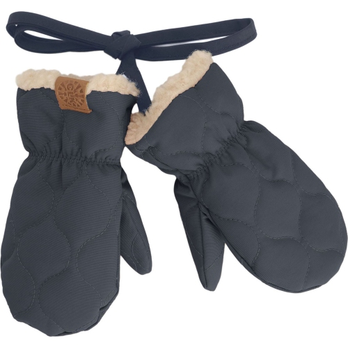 Calikids Mittens with Cord - Iron