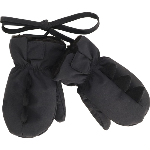 Calikids Dino Mittens with Cord - Black