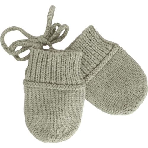 Calikids Cashmere-Feel Knit Newborn Mittens - Matcha