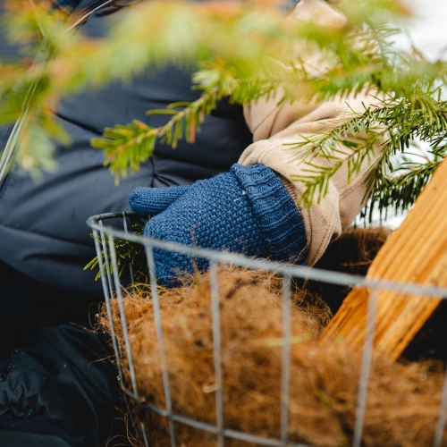 Calikids Cashmere-Feel Knit Winter Mittens - Snow