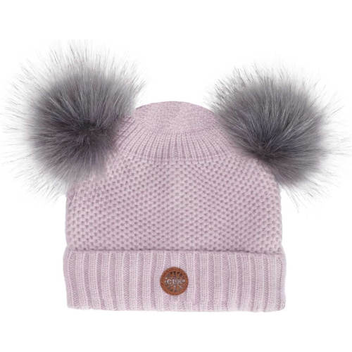 Calikids Cashmere-Feel Soft Touch Pom Pom Winter Hat - Lilac