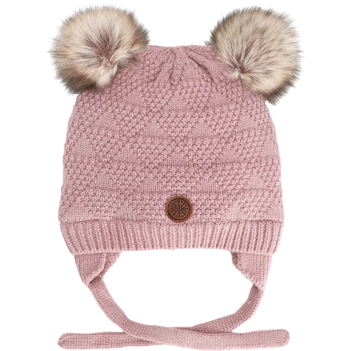 Chapeau d'hiver en tricot doux Cashmere-Feel de CaliKids - Rose