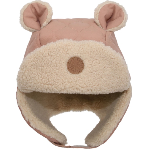 Chapeau d'aviateur d'hiver Teddy de Calikids - Rose