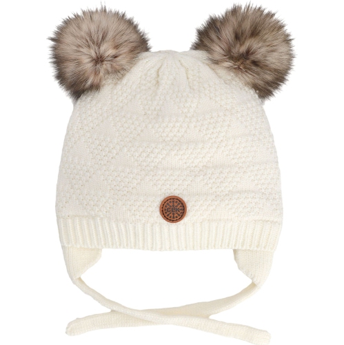 Chapeau d'hiver en tricot doux Cashmere-Feel de CaliKids - neige