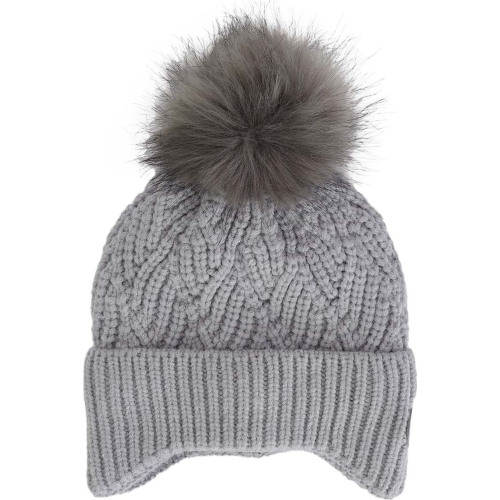 Chapeau d'hiver en tricot résistant au vent Cashmere-Feel de CaliKids - Gris