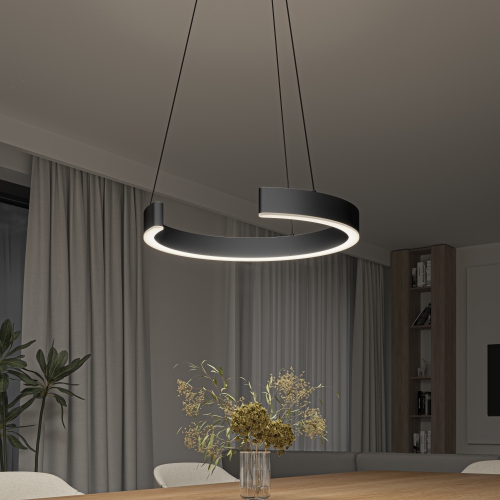 Artika Vance LED Modern Pendant Light Black