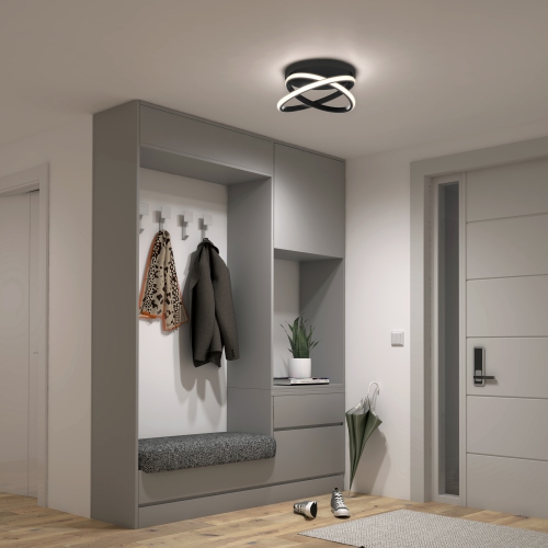 Artika Orbia Modern LED Ceiling Light Fixture, Black