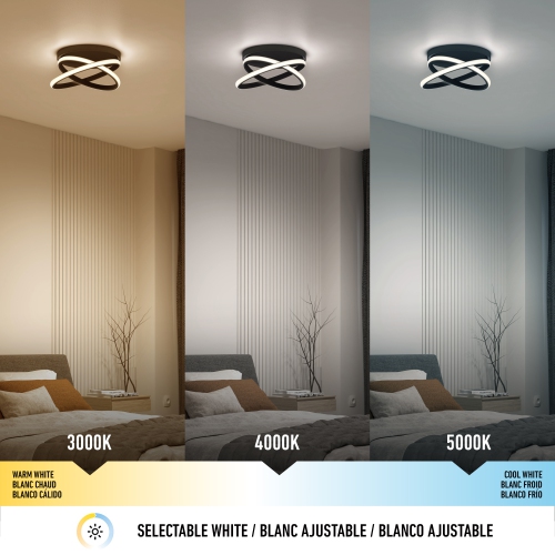 Artika Orbia Modern LED Ceiling Light Fixture, Black