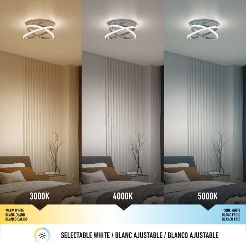 Artika Orbia Modern LED Ceiling Light Fixture, Chrome