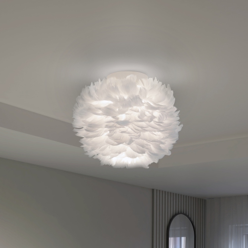 ARTIKA  Plume Modern Flush Mount Ceiling Light Fixture, White