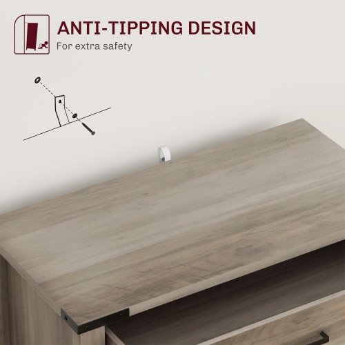 HOMCOM Sideboard Buffet Cabinet, 31" Kitchen Storage Cabinet with Drawer and Adjustable Shelf, Farmhouse Sideboard for Living Room, Dining Room,