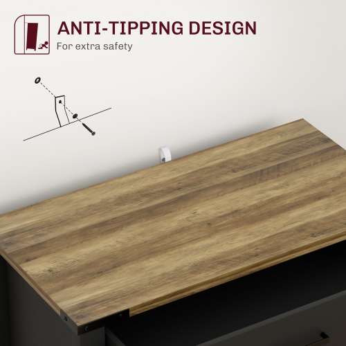 HOMCOM Sideboard Buffet Cabinet, 31" Kitchen Storage Cabinet with Drawer and Adjustable Shelf, Farmhouse Sideboard for Living Room, Dining Room,