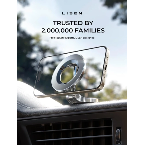 MagSafe Car Mount with 24 Strong Magnets | 360° Rotating Magnetic Phone Holder for iPhone 16 Pro Max/Plus, 15, 14, 13, 12 | Dash & Car Mount for