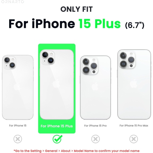 ORNARTO Compatible with iPhone 15 Plus Case 6.7", Slim Liquid Silicone 3 Layers Full Covered Soft Gel Rubber Case Protective Cover 6.7 inch-Brown