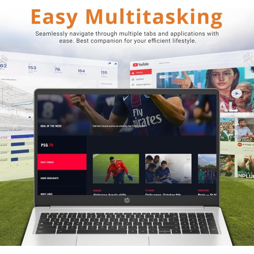 HP 15.6" HD chromebook Laptop, Intel Pentium N6000 Processor, 64GB eMMC Storage, 8GB LPDDR4 RAM, Intel HD Graphics, 720P HD Webcam, Mineral Silver,