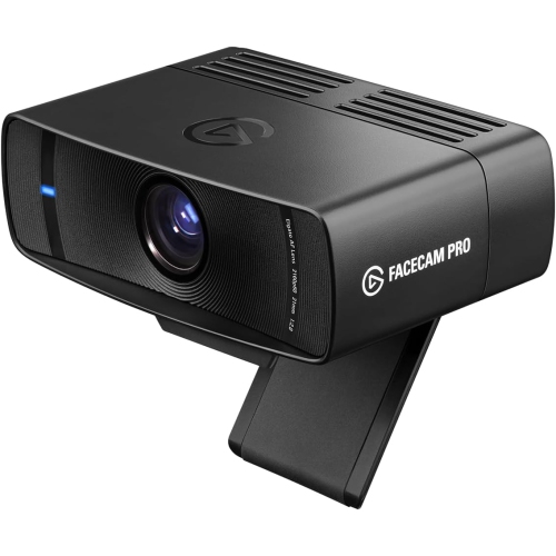 Open box - Elgato - Facecam Pro, True 4K60 Ultra HD Webcam SONY Starvis Sensor for Video Conferencing, Gaming and Streaming - Black