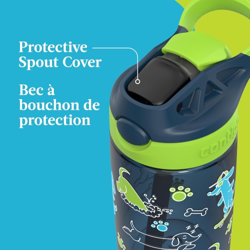 Contigo - bouteille d'eau pour enfants, couvercle antifuite, capacité 414&nbsp;ml, motif chien
