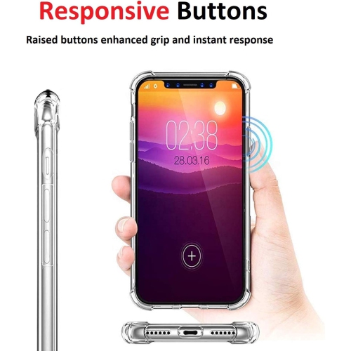 Apple iPhone XR Soft Gel Clear Case with Shockproof Bumper Durable Transparent Cover with Impact-Resistant Protection