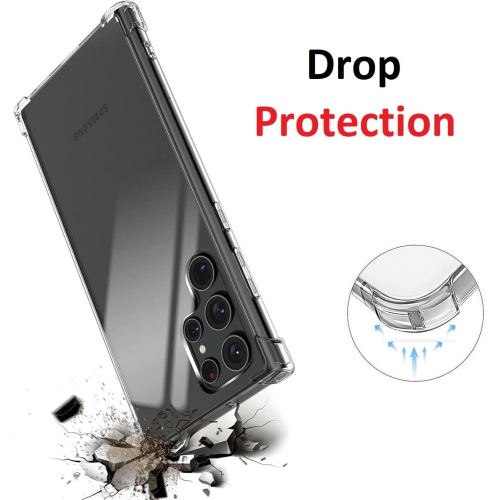 Clear Bumper Case for Samsung Galaxy S22 Ultra, Shockproof [Reinforced Corners] TPU Crystal Lightweight Transparent Cover