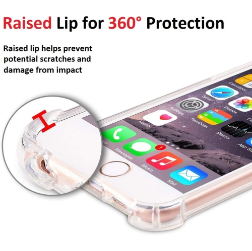 Étui transparent pour iPhone 6 plus d'Apple avec pare-chocs durable, transparent et résistant aux chocs