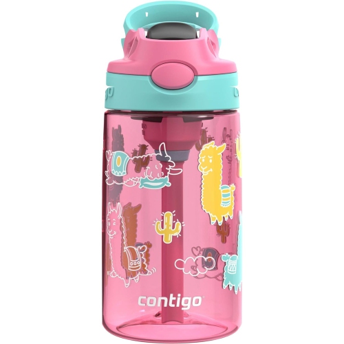 Contigo - Children's Water Bottle, Leak-Proof Lid, 414ml Capacity, Alpaca pattern