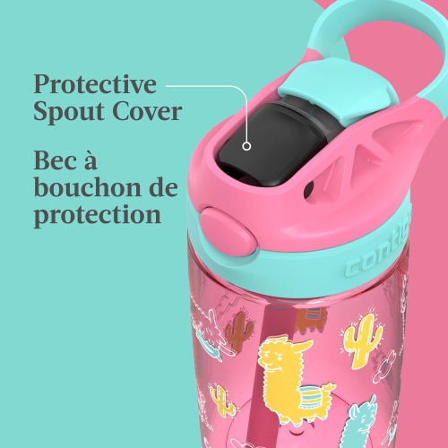 Contigo - bouteille d'eau pour enfants, couvercle antifuite, capacité 414 ml, motif Alpaca