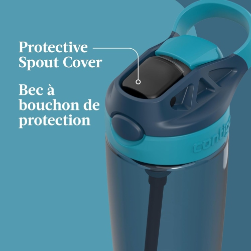 Contigo - bouteille d'eau pour enfants, couvercle antifuite, capacité 591&nbsp;ml, bleu
