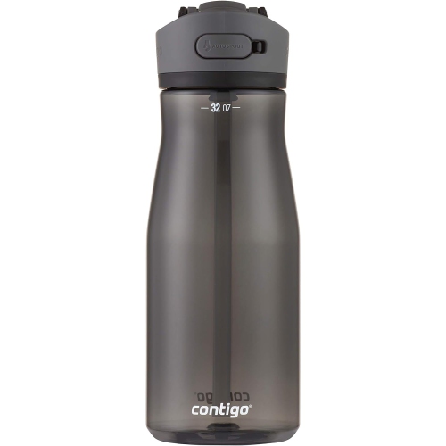 Image 1 de 8.. Contigo - bouteille d'eau avec couvercle antifuite et verrouillable, sans BPA, capacité 32&nbsp;oz, noir