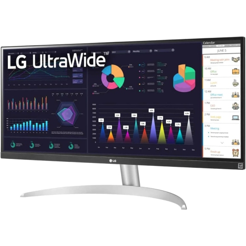 Open Box - LG UltraWide FHD 29-Inch Computer Monitor 29WQ600-W, IPS with HDR 10 Compatibility, AMD FreeSync, and USB Type-C, White/Silver