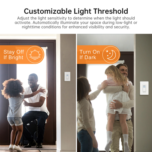 WENHOME 3 Way Smart Wi-Fi Motion Detection, WiFi Light switch works with Alexa and Google Assistant, No Hub required, White