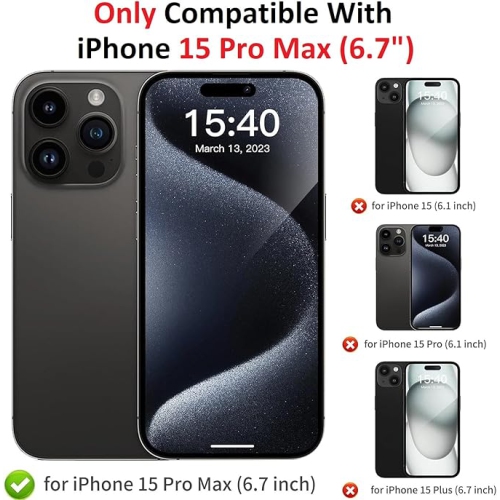 Apple iPhone 15 Pro Max Clear Case with Shockproof Bumper Durable Transparent Cover with Impact-Resistant Protection