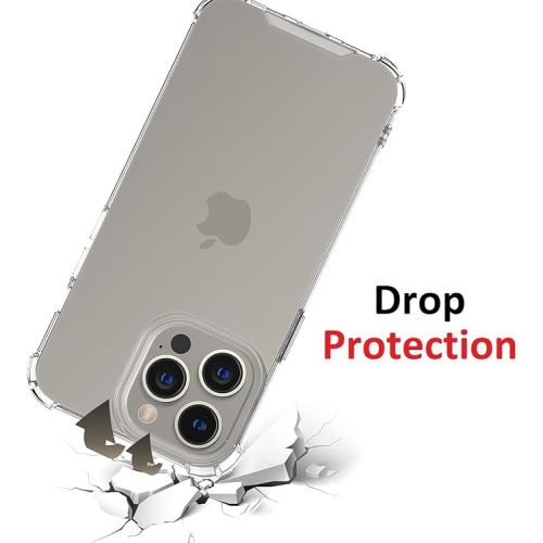 Apple iPhone 15 Pro Max Clear Case with Shockproof Bumper Durable Transparent Cover with Impact-Resistant Protection