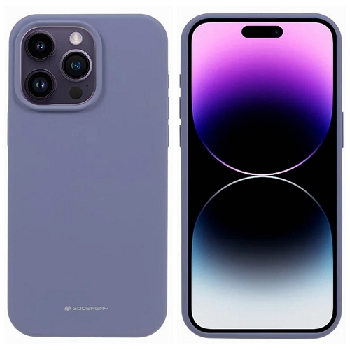 TopSave Goospery Liquid Silicone Gel Rubber Full Body Protection Cover Case For iPhone 16 Pro, Lavender Gray