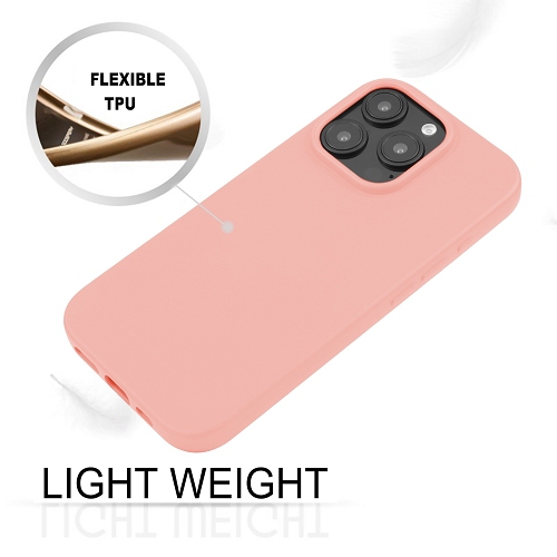 TopSave Goospery Soft Feeling Jelly Silky Slim Bumper Case For iPhone 16 Pro, Pink