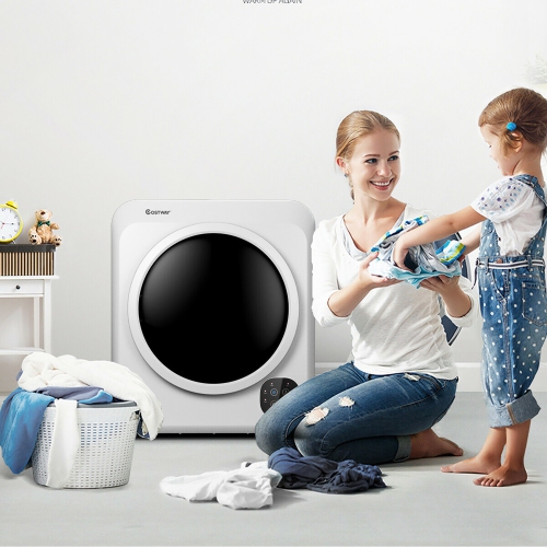 Costway – sèche-linge électrique portatif 1700&nbsp;W, capacité 13,2&nbsp;lb sécheuse à chargement frontal compacte Tumble, panneau de commande