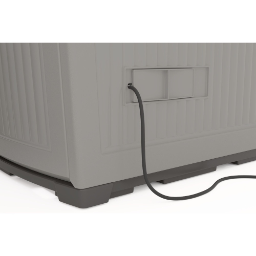 Suncast : 130 gal Unité de rangement Backyard Oasis - Gris tourterelle