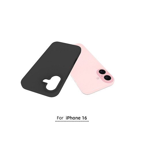 TopSave Slim, Matte Black Thin Soft Gel Rubber Jelly TPU Cases For iPhone 16