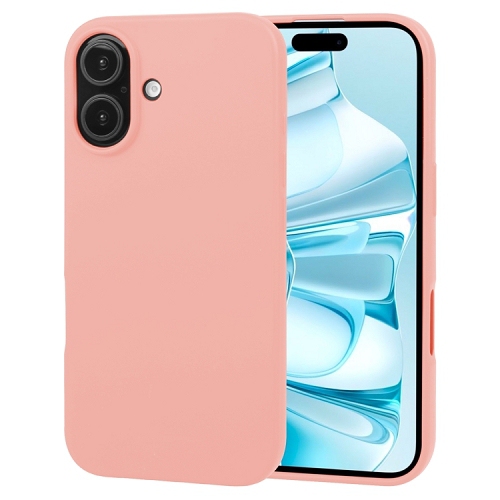 TopSave Goospery Soft Feeling Jelly Silky Slim Bumper Case For iPhone 16 Plus, Pink