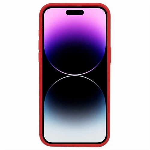 TopSave Goospery Liquid Silicone Gel Rubber Full Body Protection Cover Case For iPhone 16 Pro, Red