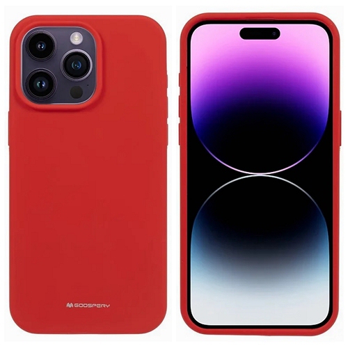 TopSave Goospery Liquid Silicone Gel Rubber Full Body Protection Cover Case For iPhone 16 Pro, Red