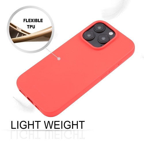 TopSave Goospery Soft Feeling Jelly Silky Slim Bumper Case For iPhone 16 Pro, Red
