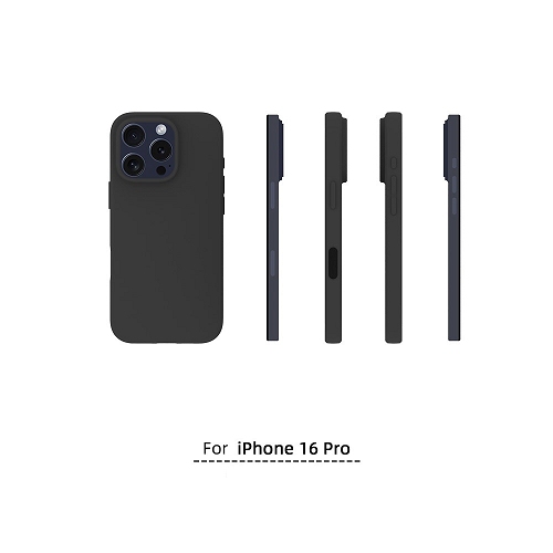 TopSave Slim, Matte Black Thin Soft Gel Rubber Jelly TPU Cases For iPhone 16 Pro