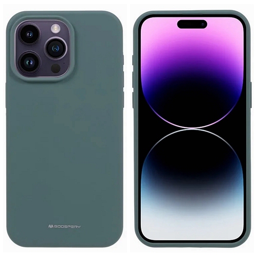 TopSave Goospery Liquid Silicone Gel Rubber Full Body Protection Cover Case For iPhone 16 Pro, Green