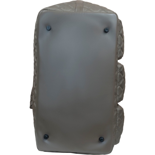 Sac de sport en nylon matelassé à diamants de 22 po de Joan & David - Taupe foncé