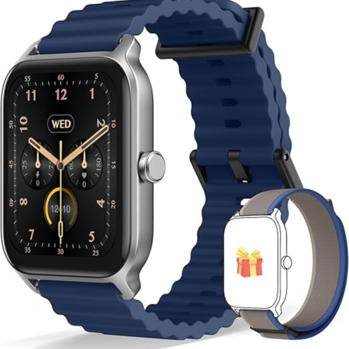 PRIME MADE  Smart Watch for Men Women(Answer/make Call), 1.8" Touch Screen Activity Trackers \w Alexa Built In Iphone Android Compatible, Fitness