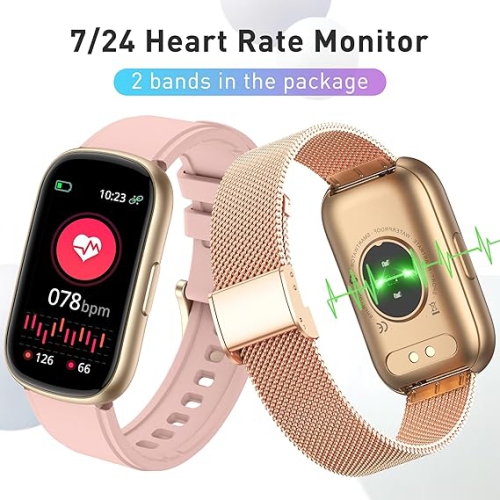 Slim Fitness Tracker, Smart Watch with Heart Rate, Blood Oxygen, Blood Pressure and Sleep Monitor, Activity Tracker & Pedometer, Calories Step