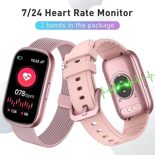 Slim Fitness Tracker, Smart Watch with Heart Rate, Blood Oxygen, Blood Pressure and Sleep Monitor, Activity Tracker & Pedometer, Calories Step