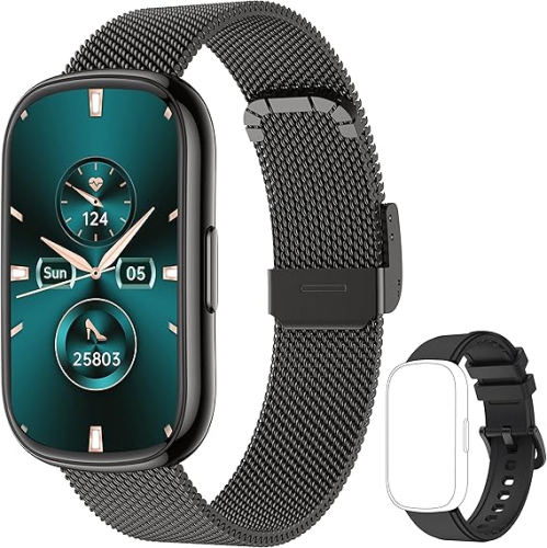 Slim Fitness Tracker, Smart Watch with Heart Rate, Blood Oxygen, Blood Pressure and Sleep Monitor, Activity Tracker & Pedometer, Calories Step